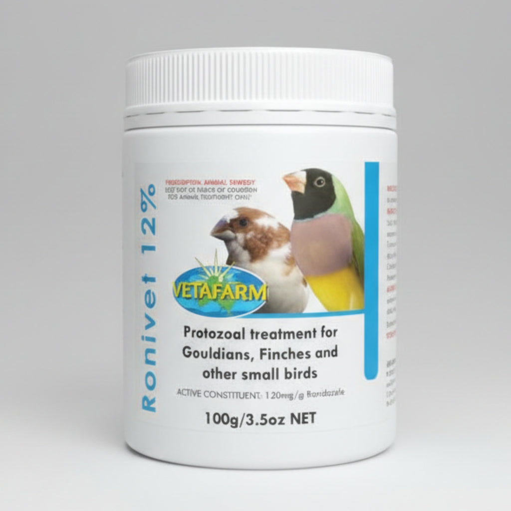 Ronivet 12% – Protozoal Treatment for Gouldians & Finches