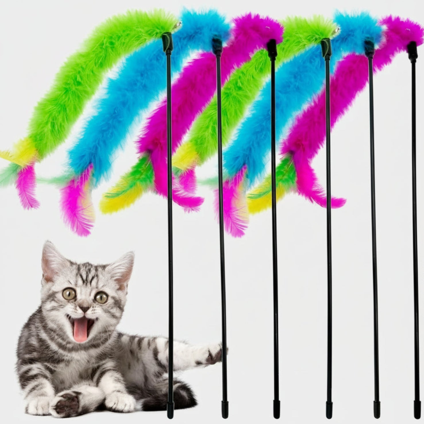 Cat Play Stick with Different Toys (imported)