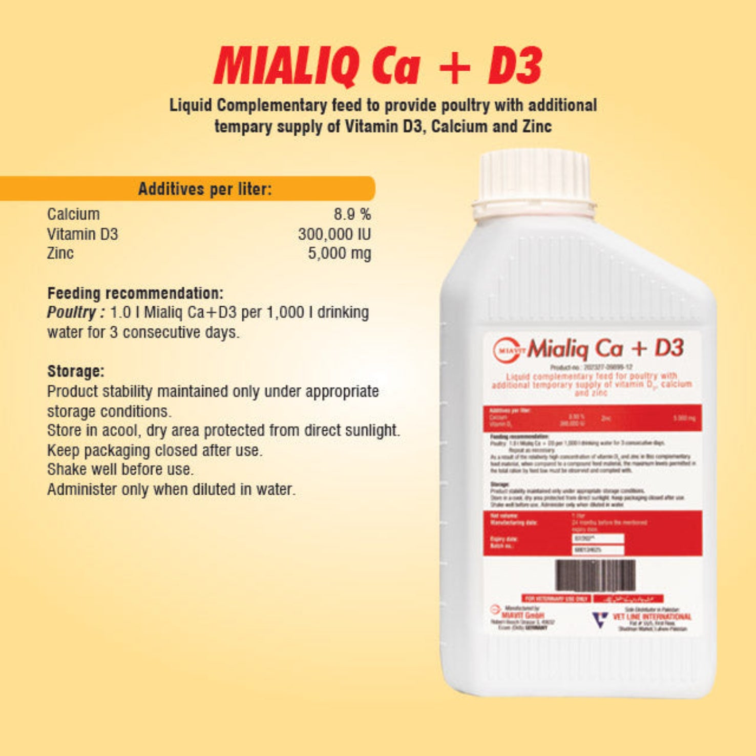 Mialiq CA+D3 – Provide Vitamin D3, Calcium & Zinc