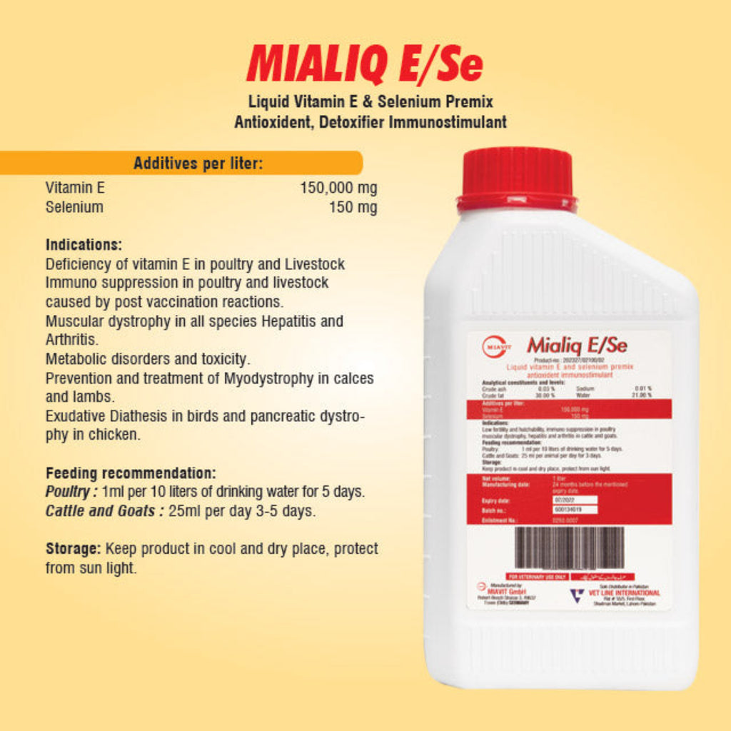 Mialiq E SEL – Liquid Vitamin E & Selenium