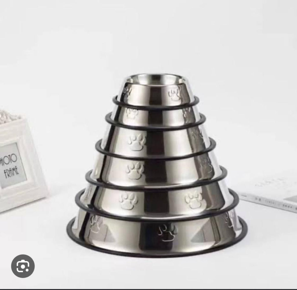 Pet Dog Cat Thick Stainless Steel Non-slip Feeding Bowl