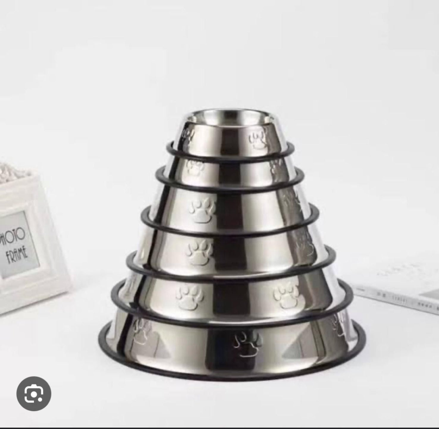 Pet Dog Cat Thick Stainless Steel Non-slip Feeding Bowl