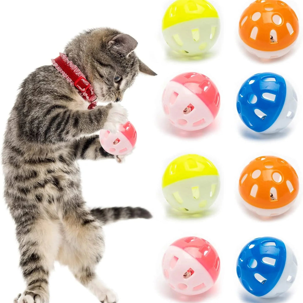 Cats Playing ball Toy with bell (4 Pcs)