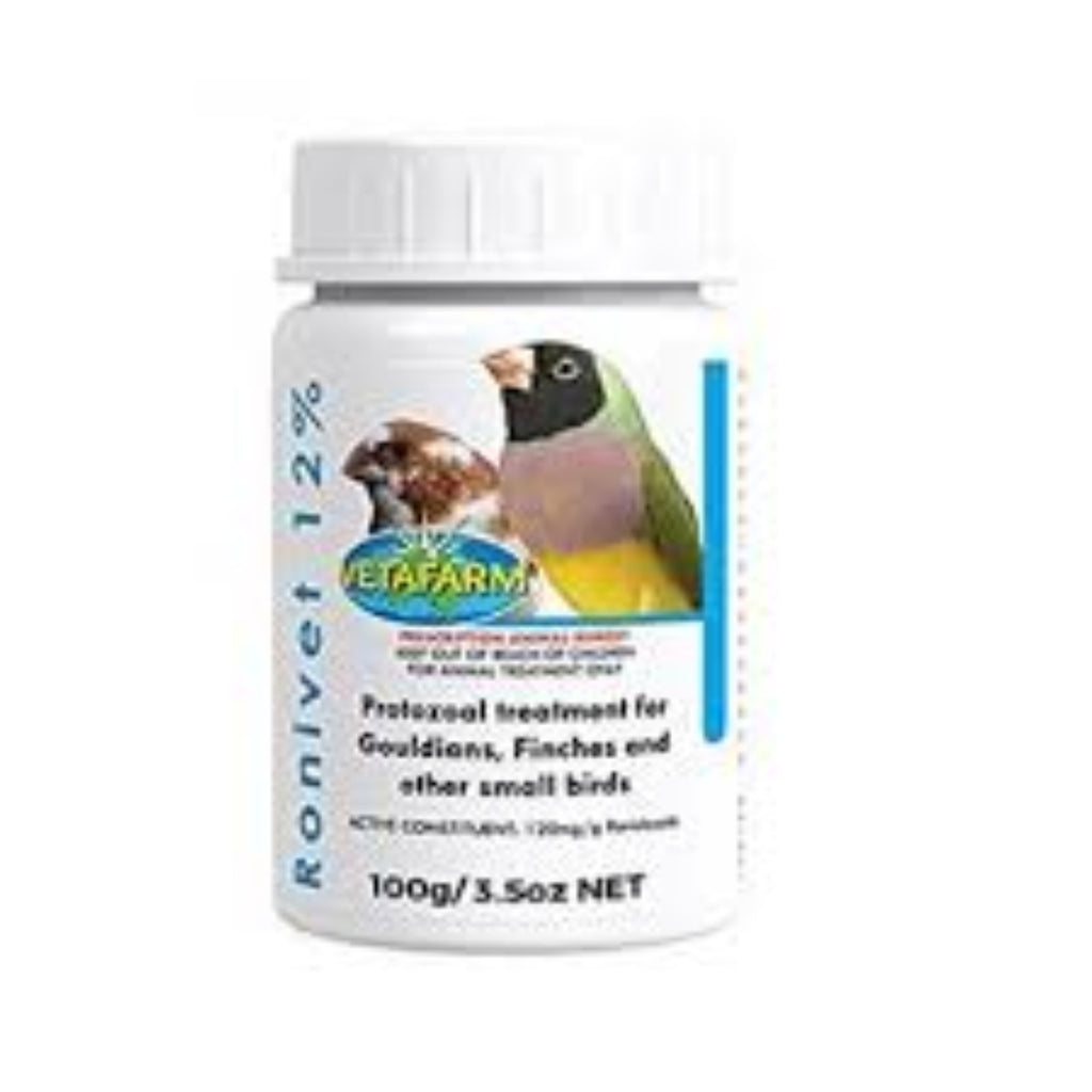 Ronivet 12% – Protozoal Treatment for Gouldians & Finches